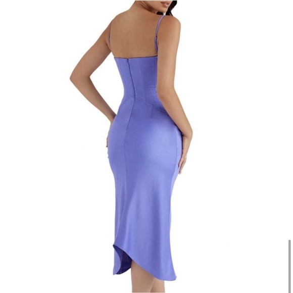 NWT House of CB Mixed Media Corset Midi Dress - Periwinkle - XS - Picture 2 of 3